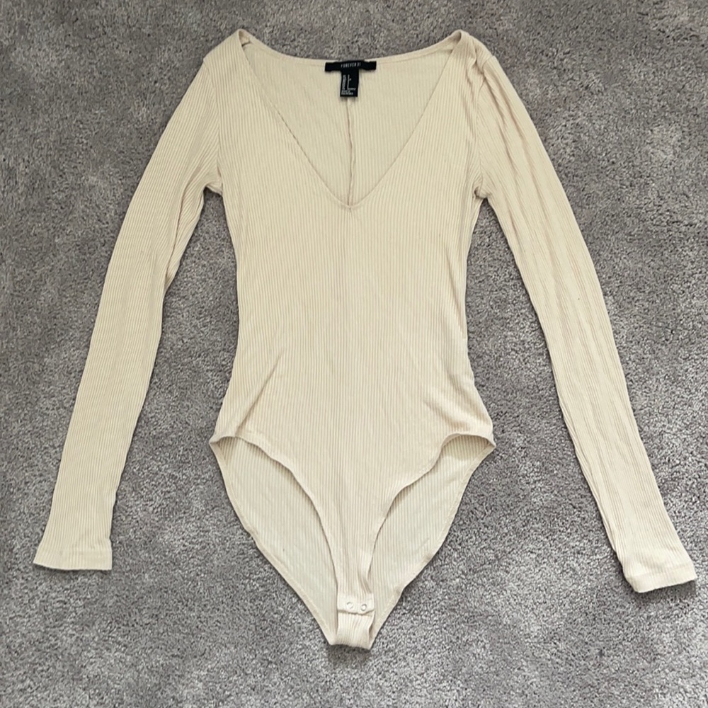 Forever 22 Creme BodySuits